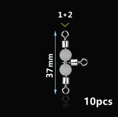 Captain 5049 Üçlü Boncuklu Fırdöndü 10'lu Paket Black Nikel