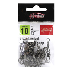 Captain 5021 Kilitli Klips 10'lu Paket Black Nikel