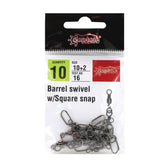 Captain 5024 Square Klips 10'lu Paket Black Nikel