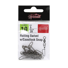 Captain 5032 Coastlock Klips 10'lu Paket Black Nikel