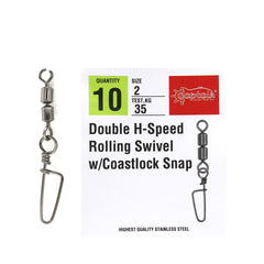 Captain 5038 Double Fırdöndülü Coastlok Klips 10'lu Paket Black Nikel