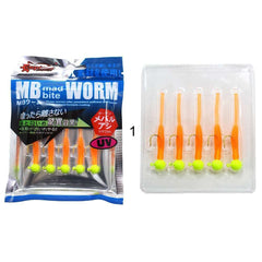 Captain 3521 Mini Worm 45cm Jig Headli LRF Silikon Yem 5li SET