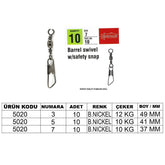Captain 5020 Klips 10lu Paket Black Nikel