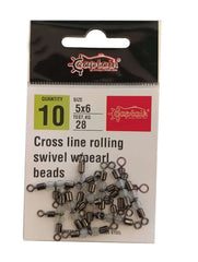 Captain 5048 Üçlü Boncuklu Fırdöndü 10lu Paket Black Nikel