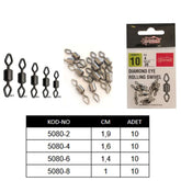 Captain 5080 Elmas Gözlü Fırdöndü 10lu Paket Black Nikel