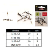 Captain 5126 Üçlü Uzun T Fırdöndü 5li Paket Black Nikel
