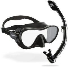 Cressi F1 Black + Dry Maske Şnorkel Seti