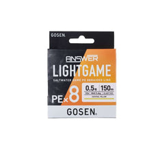 Gosen Answer Light Game PE8 Örgü LRF İpi 150mt Coctail Yellow