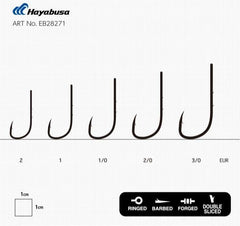 Hayabusa HBTH 282 Delikli Tırnaklı Canlı Yem İğnesi Black Nikel