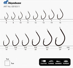 Hayabusa HMUT 183 Circle Dövme Olta İğnesi 15'li Paket Nikel
