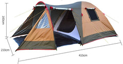 Captain Kamp Çadırı 7309 4 Mevsim İki Bölmeli Tenteli Kolay Kurulan 2-3 Kişilik 410X210X160cm