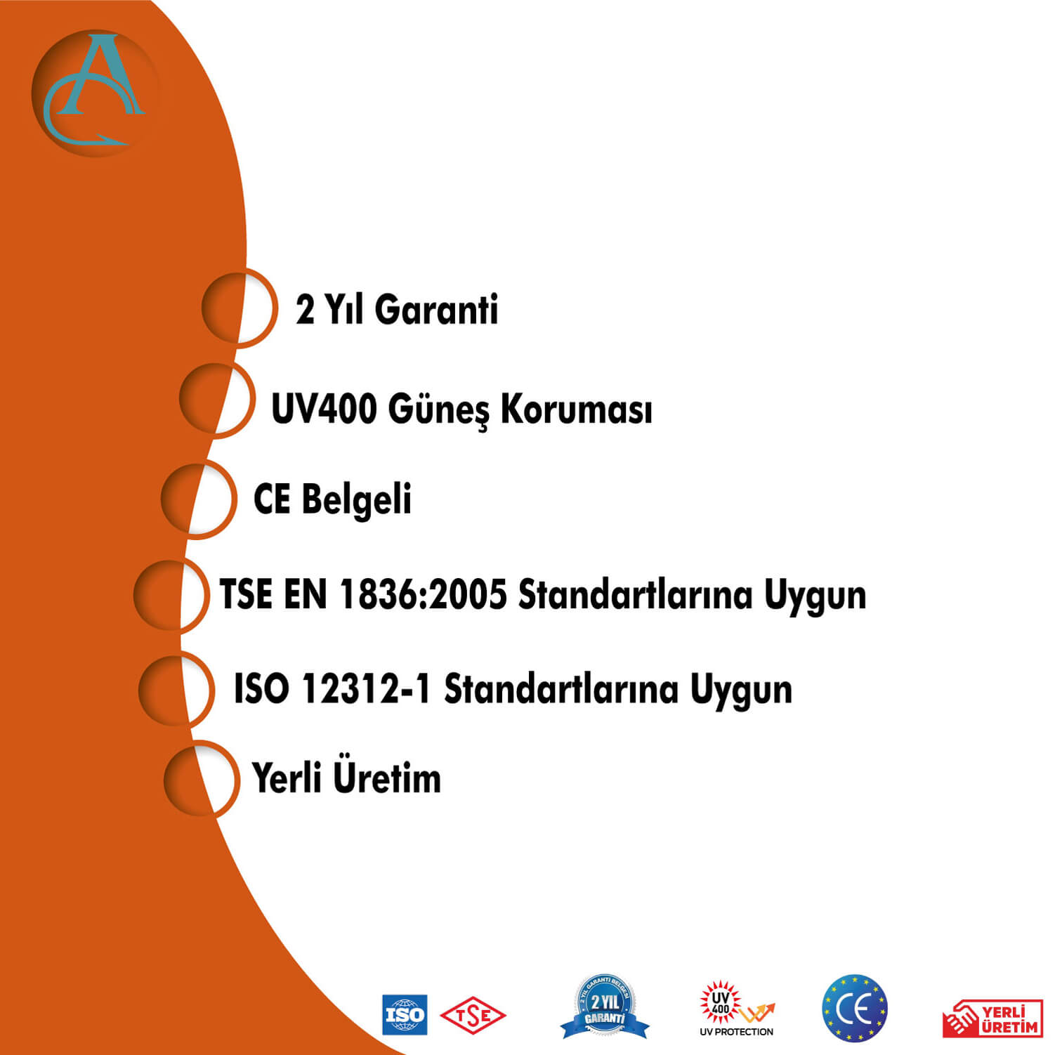 Albastar X-Guard Klasik Güneş Gözlüğü UV400