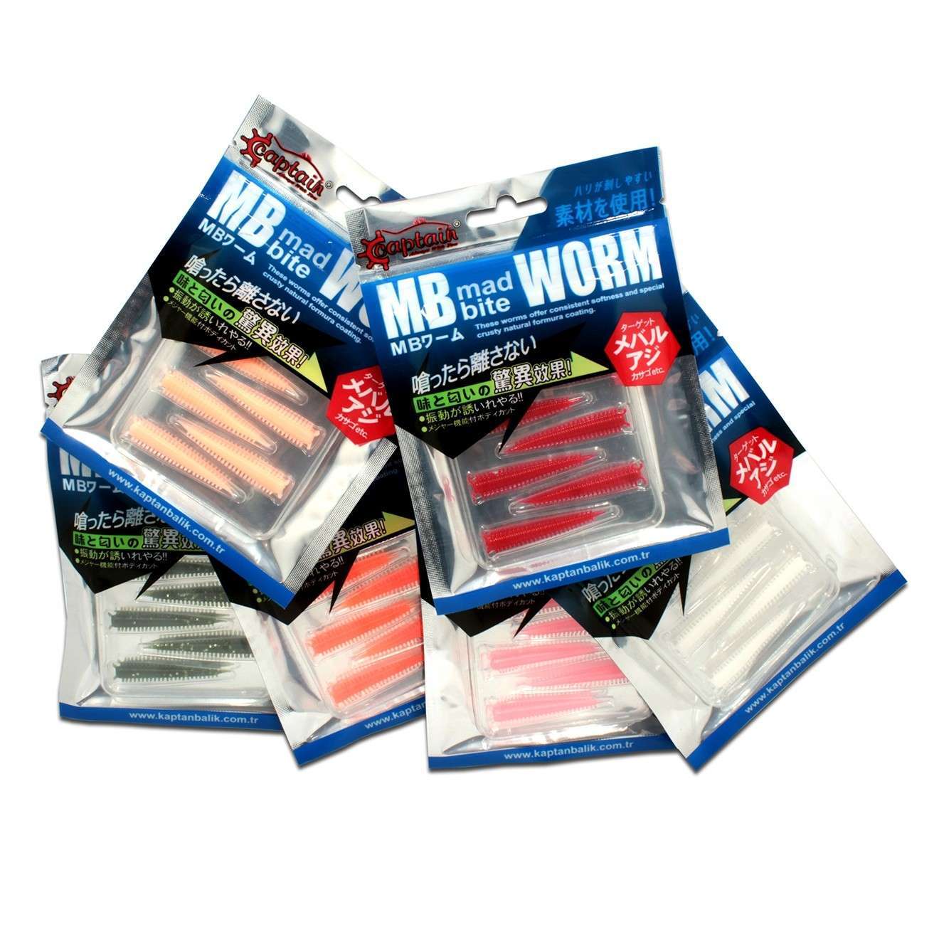 Captain 3518 Mad Bite Earth Worm 4 cm Aromalı LRF Silikon Yem 8li Set