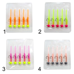 Captain 3521 Mini Worm 45cm Jig Headli LRF Silikon Yem 5li SET