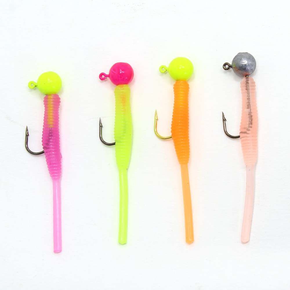 Captain 3521 Mini Worm 45cm Jig Headli LRF Silikon Yem 5li SET