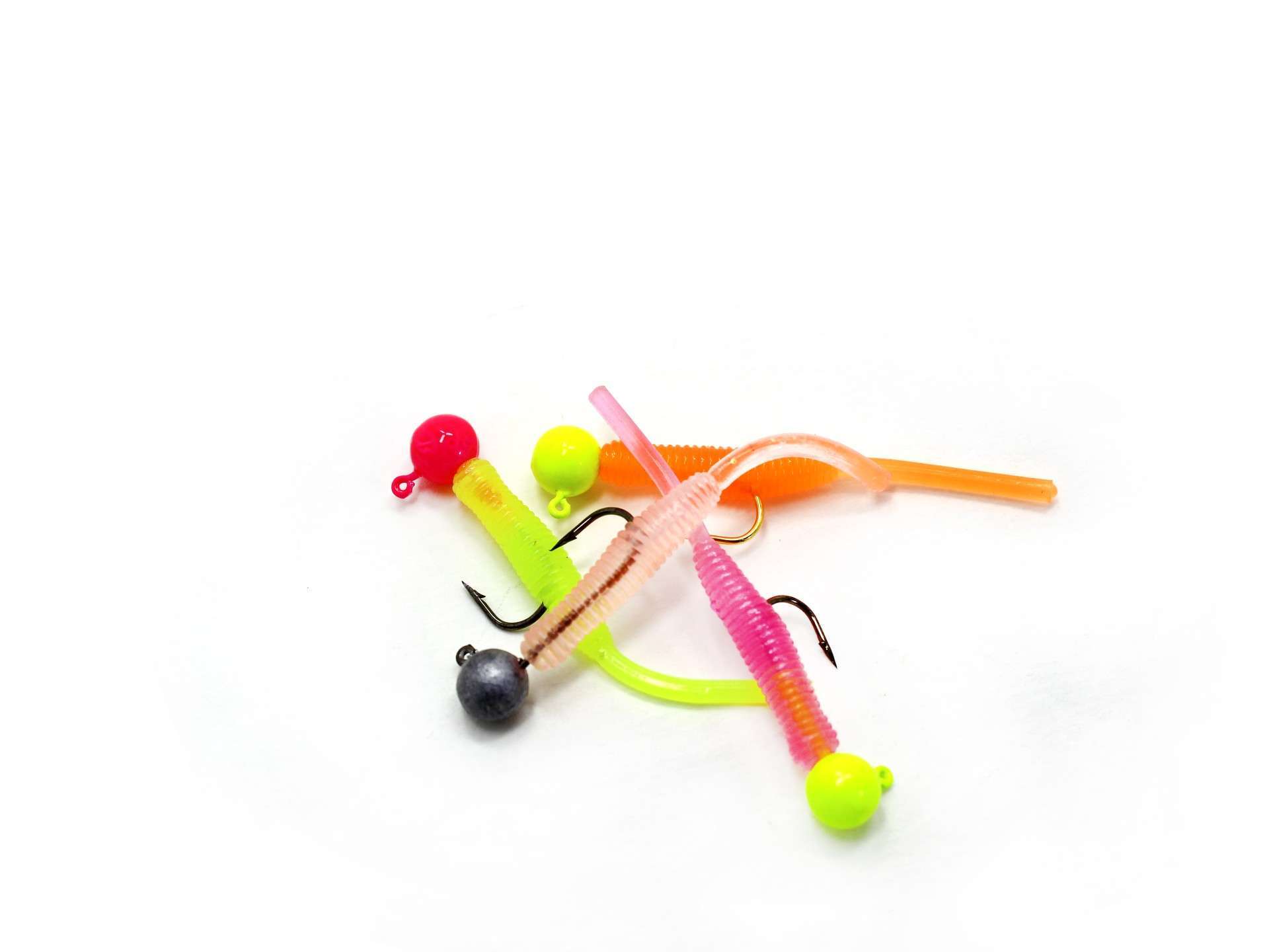 Captain 3521 Mini Worm 45cm Jig Headli LRF Silikon Yem 5li SET