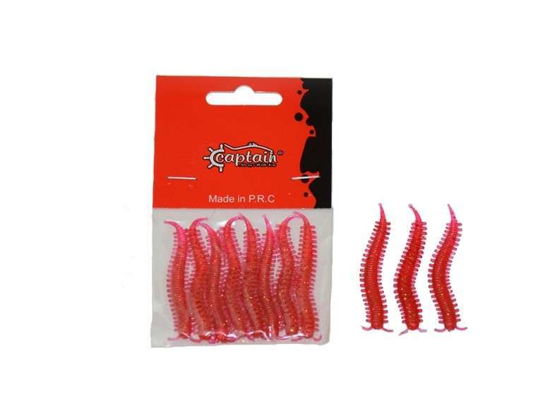Captain 3564 Ajibishi Silk Worm 55cm LRF Silikon Yem 8li Set