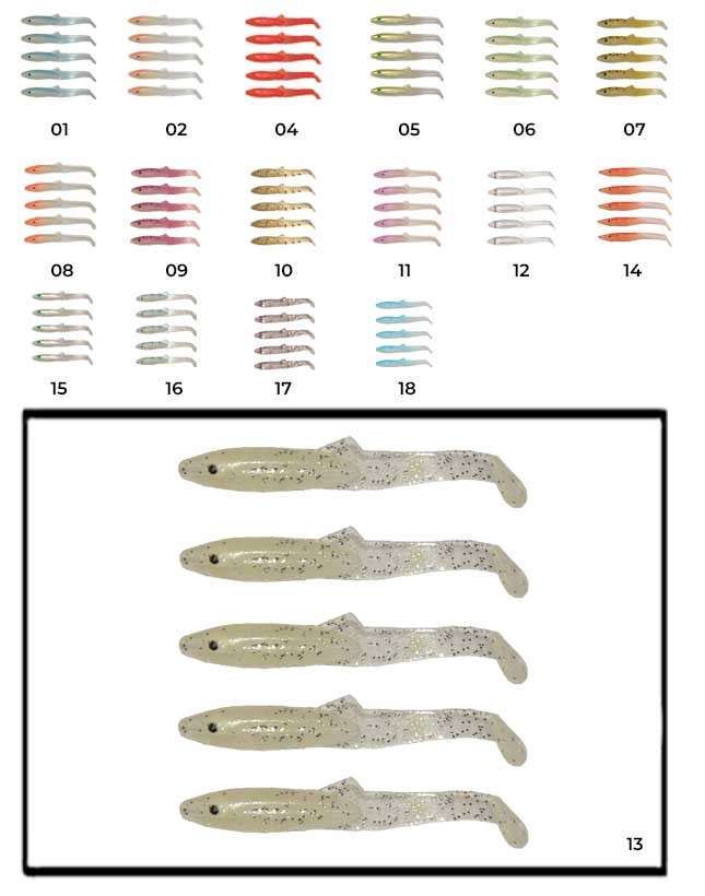 Captain 3595 Elegant 35cm Silikon Zargana 5li Paket Suni Yem