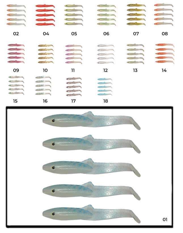 Captain 3595 Elegant 35cm Silikon Zargana 5li Paket Suni Yem