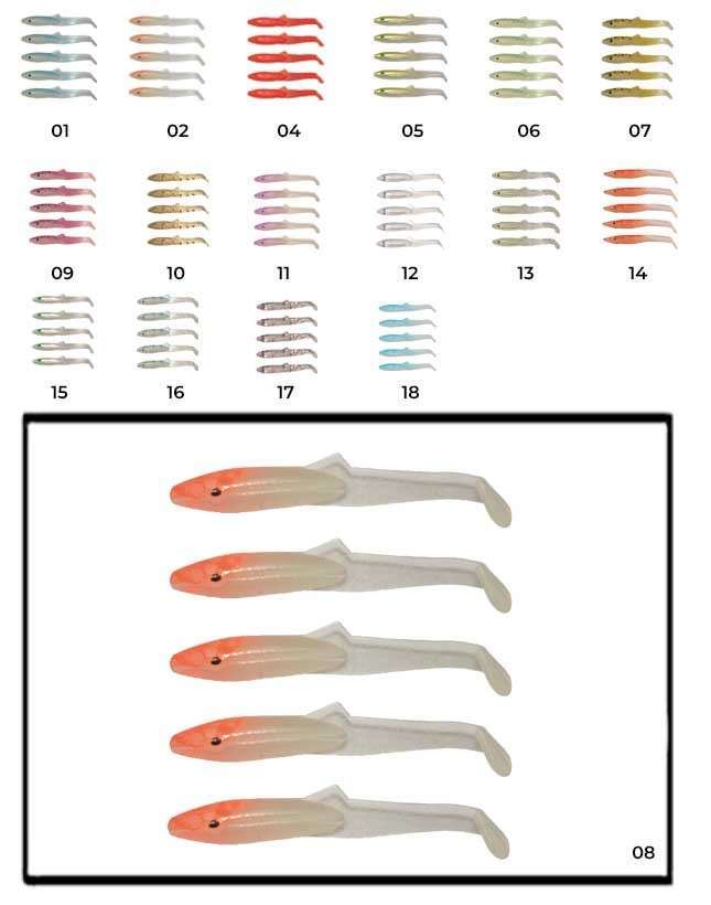 Captain 3595 Elegant 35cm Silikon Zargana 5li Paket Suni Yem