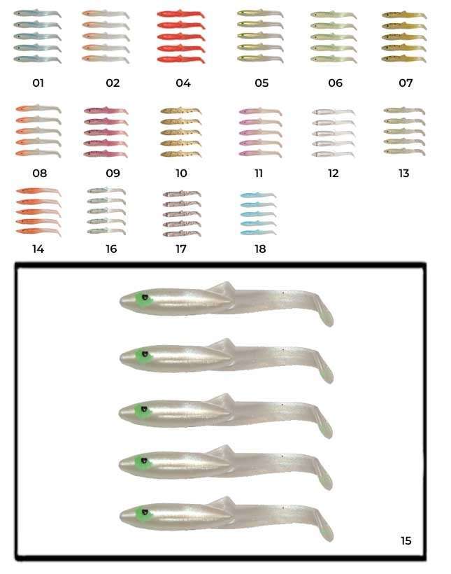 Captain 3595 Elegant 35cm Silikon Zargana 5li Paket Suni Yem