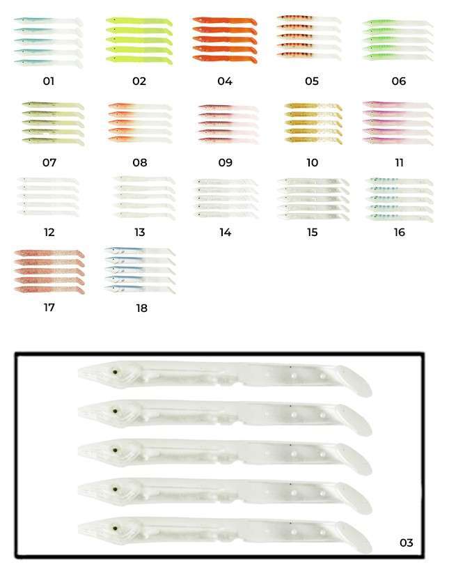 Captain 3598 Elegant 10cm Silikon Zargana 5li Paket Suni Yem