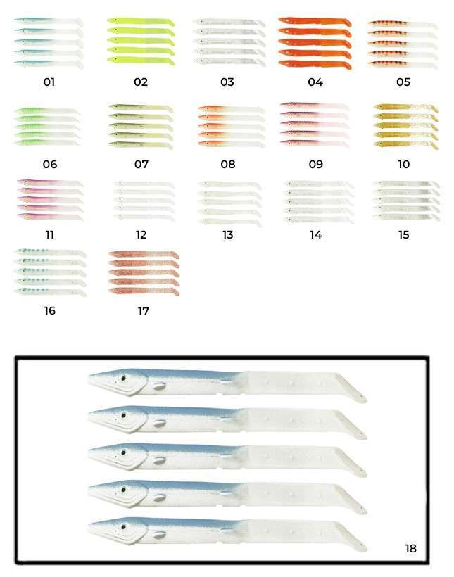 Captain 3598 Elegant 10cm Silikon Zargana 5li Paket Suni Yem