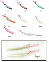 Captain 3625 Feather Jig 5cm Silikon Suni Yem 2li Paket