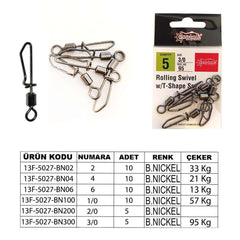 Captain 5027 Kilitli Klips Speed 10lu Paket Black Nikel