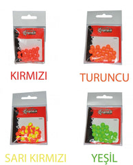 Captain 7665 Renkli Boncuk Yuvarlak 75mm Silikon Boncuk 20li Paket