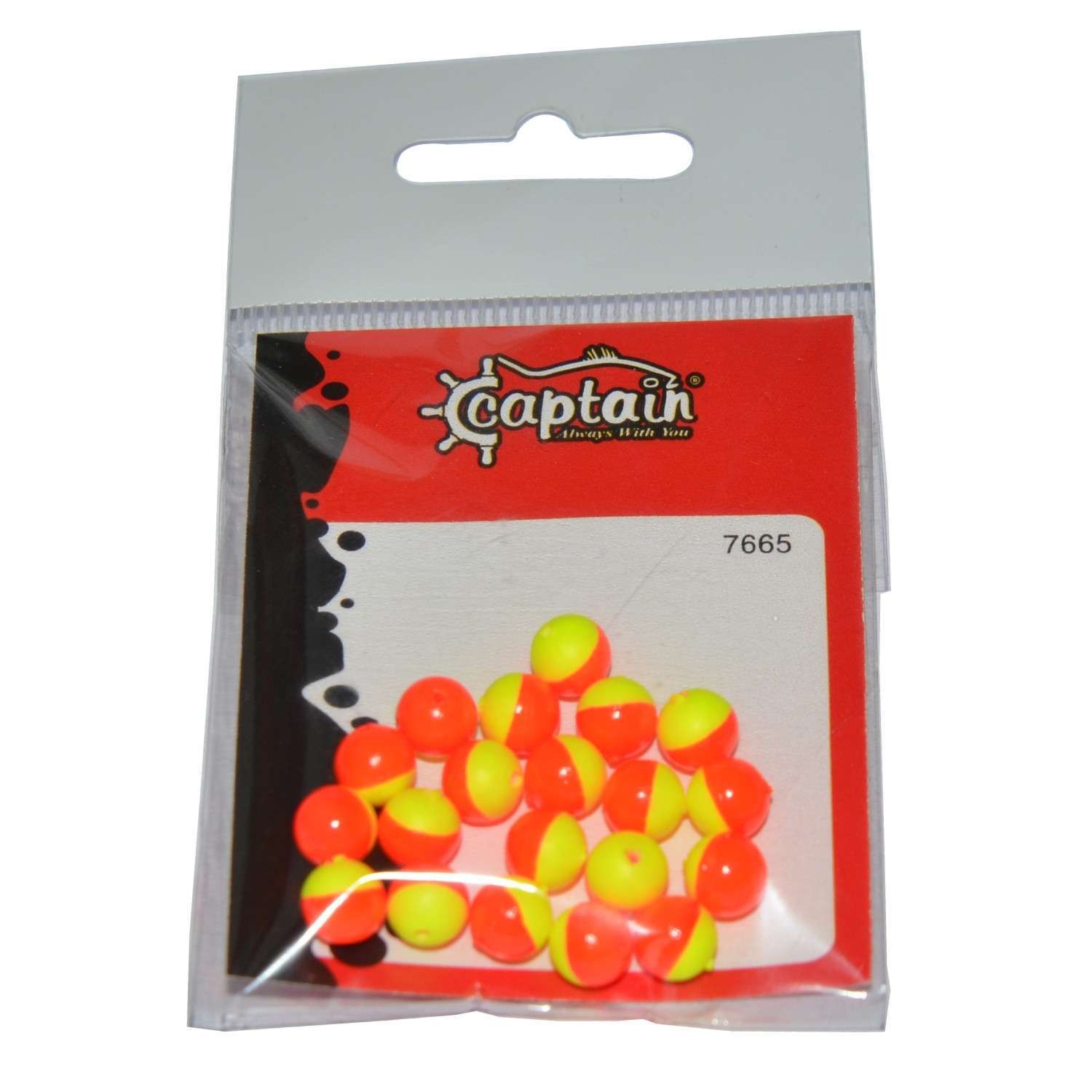 Captain 7665 Renkli Boncuk Yuvarlak 75mm Silikon Boncuk 20li Paket