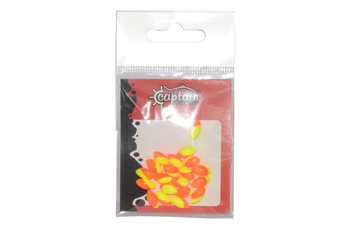 Captain 7666 Renkli Boncuk Oval 110mm Silikon Boncuk 20li Paket