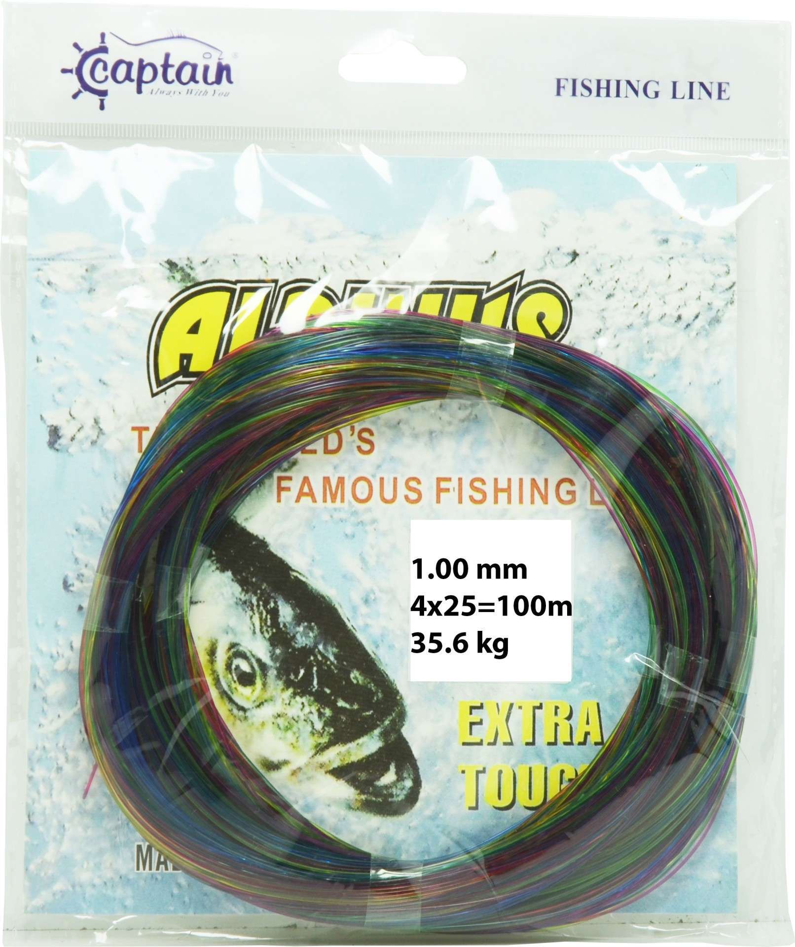 Captain Alpinus Poşet Misina 4x25 Bağlantılı 100mt Ebruli
