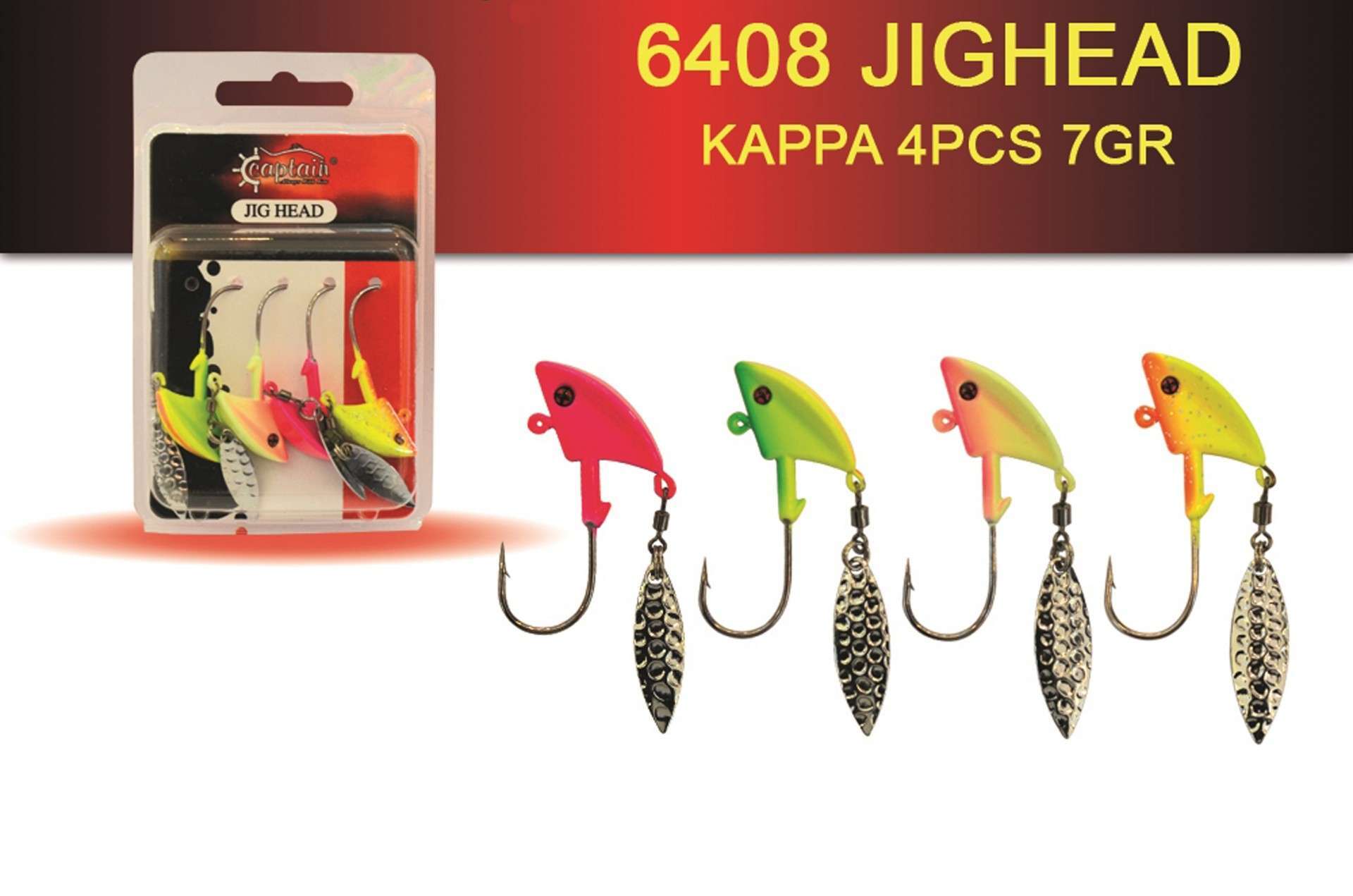 Captain Jig Head Kappa 4lü Mix Set Kaşıklı Jig Head