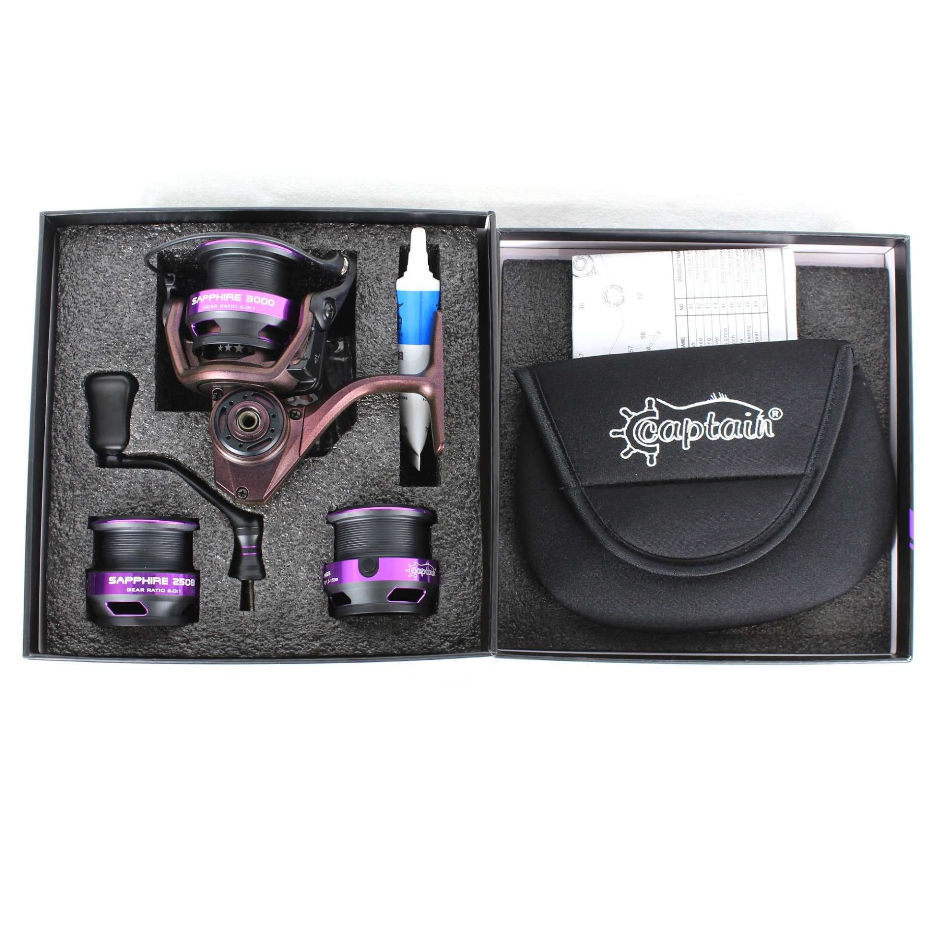 Captain Sapphire PRO 2500-2508-3000 Spin Makine 9+1 BB