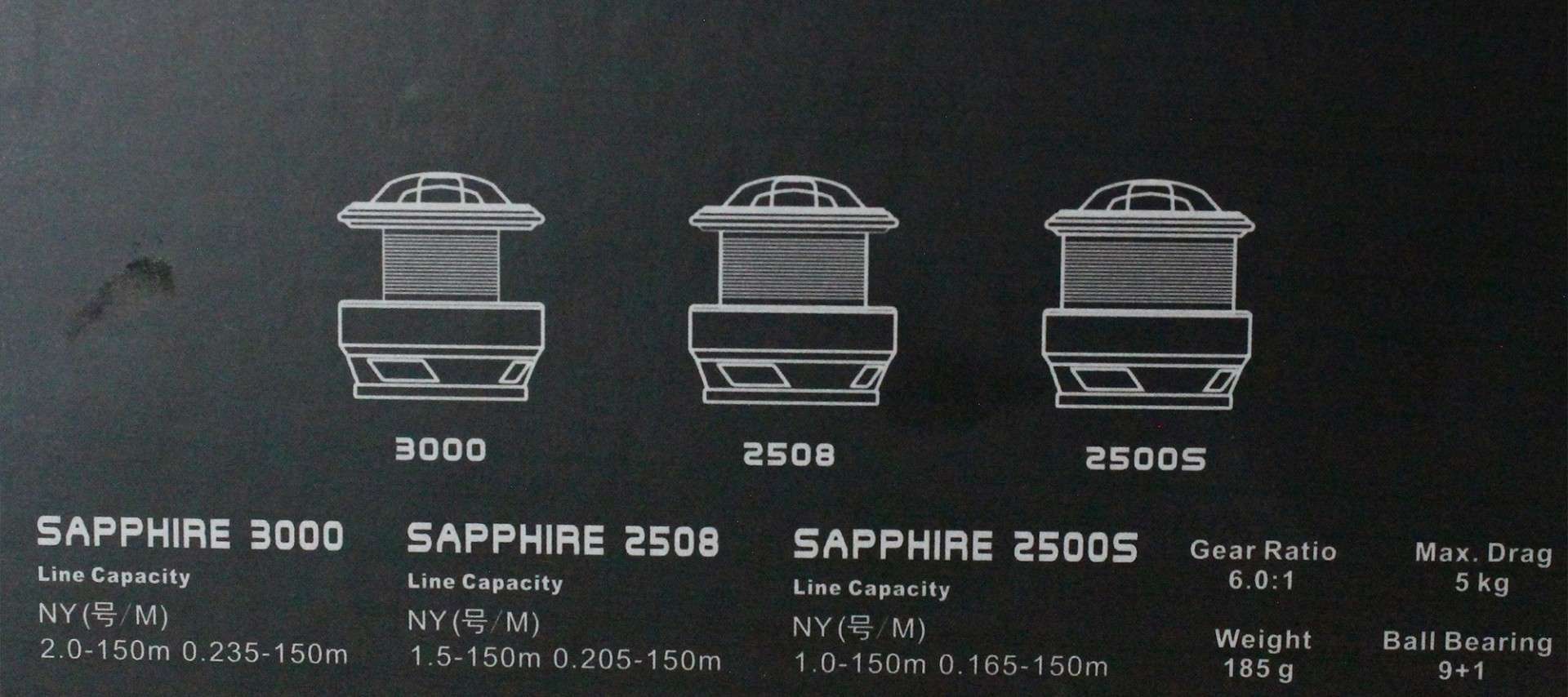 Captain Sapphire PRO 2500-2508-3000 Spin Makine 9+1 BB