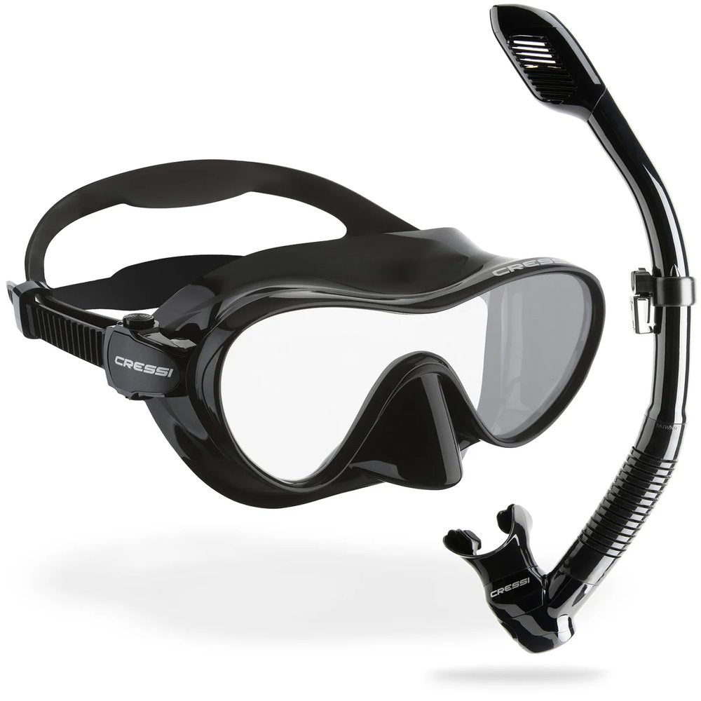 Cressi F1 Black + Dry Maske Şnorkel Seti