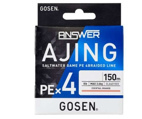 Gosen Answer Ajing PE4 Örgü LRF İpi 150mt Coctail Orange
