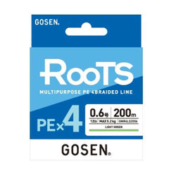 Gosen X4 Roots PE 4 Örgü Spin İpi 200mt Light Green