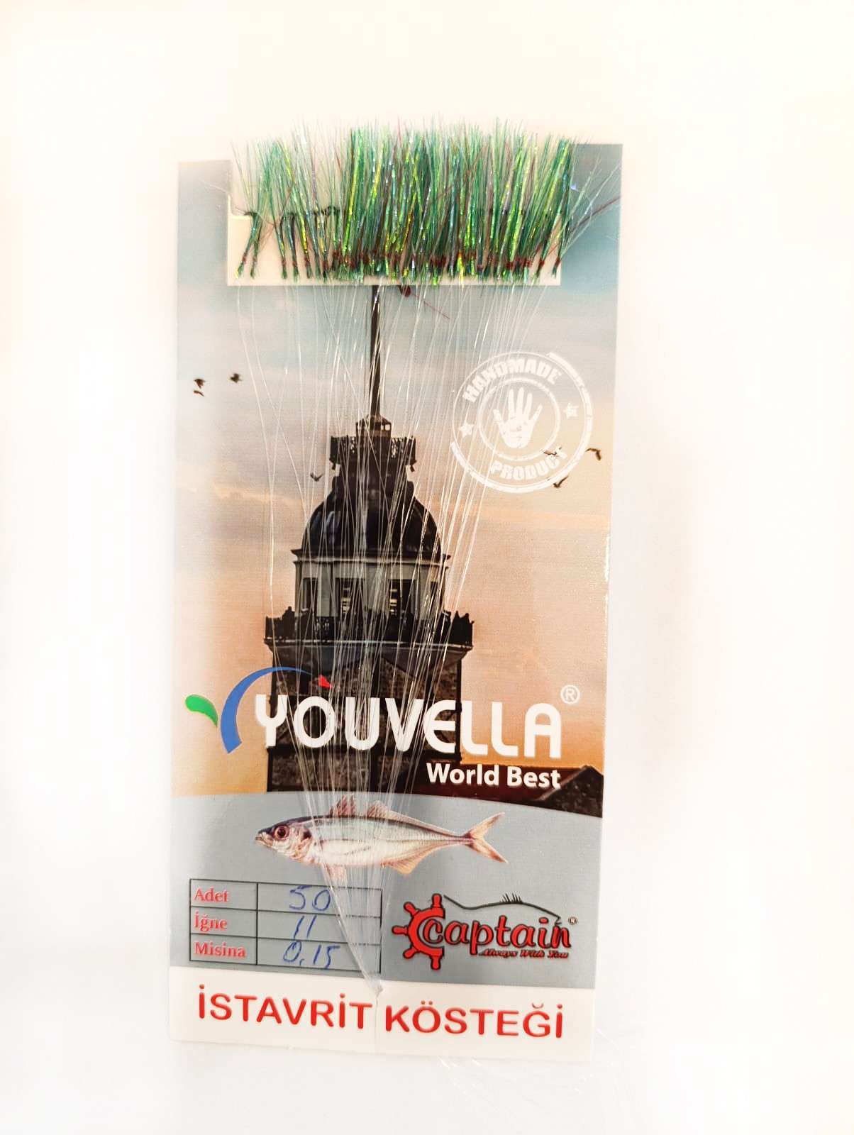 İstavrit Kösteği UV-GLOW Simli Youvella Kartonda 50 İğne 015 mm Köstek